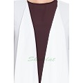 Shrug abaya- wine-off white Shrug abaya- wine-off white